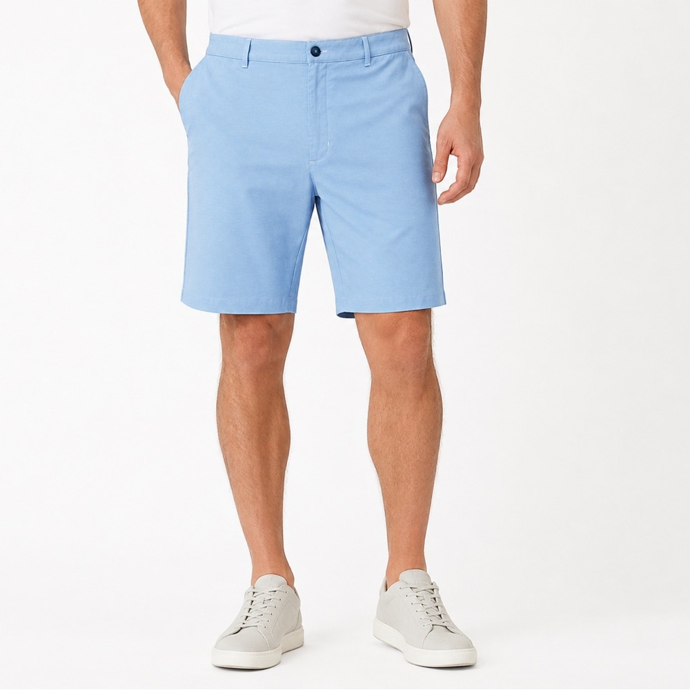 Tommy Bahama Men's 44 Blue Stretch Golf Shorts 9" Inseam Zip Pocket Casual